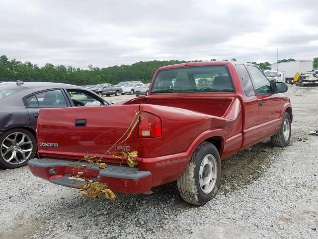 1GTCS19X4X8536166 - 1999 GMC SONOMA RED photo 4