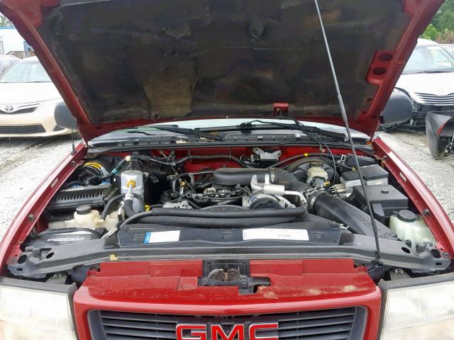 1GTCS19X4X8536166 - 1999 GMC SONOMA RED photo 7