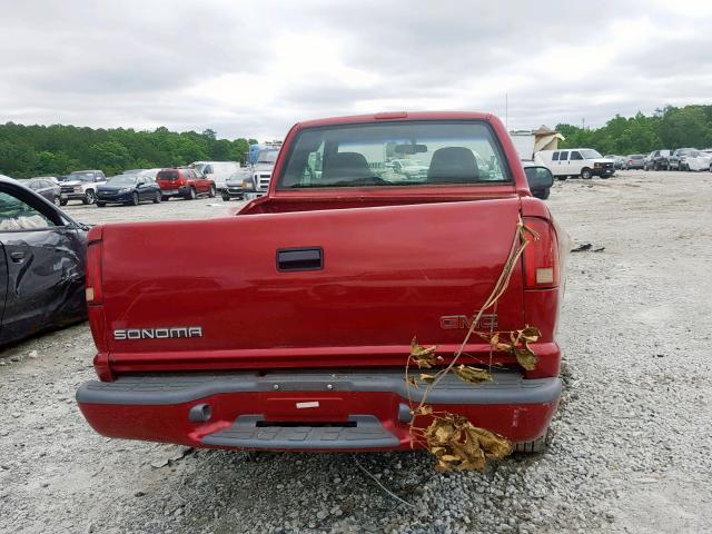 1GTCS19X4X8536166 - 1999 GMC SONOMA RED photo 9