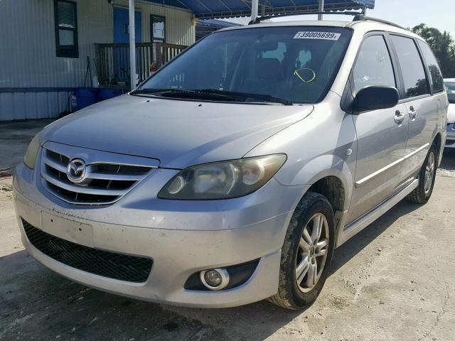 JM3LW28A660560402 - 2006 MAZDA MPV WAGON SILVER photo 2