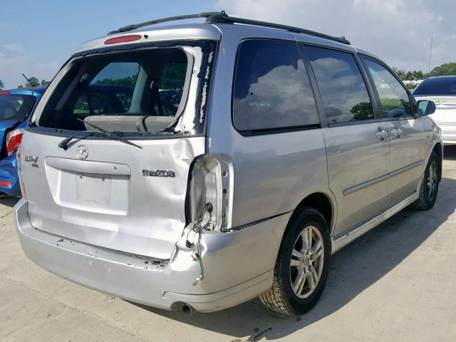 JM3LW28A660560402 - 2006 MAZDA MPV WAGON SILVER photo 4