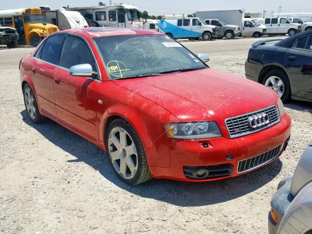 WAUPL68EX4A130969 - 2004 AUDI S4 RED photo 1