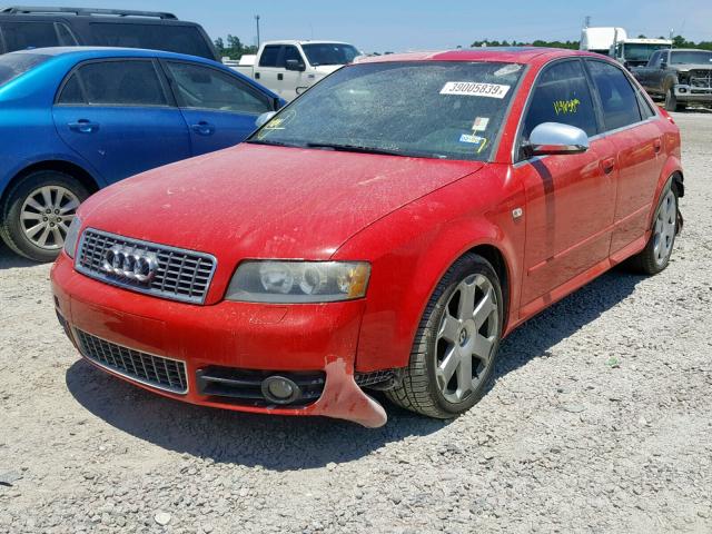 WAUPL68EX4A130969 - 2004 AUDI S4 RED photo 2