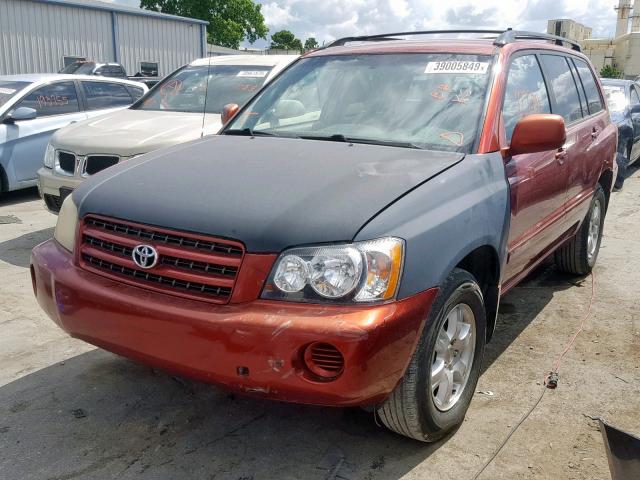 JTEGF21A830090272 - 2003 TOYOTA HIGHLANDER BURGUNDY photo 2