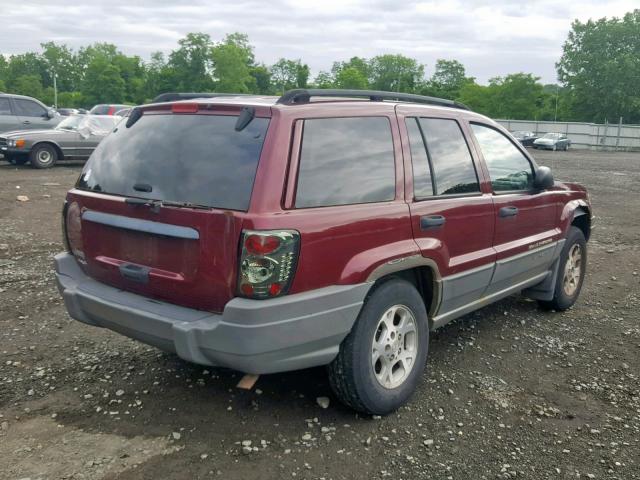 1J4GW48S82C106203 - 2002 JEEP GRAND CHER MAROON photo 4