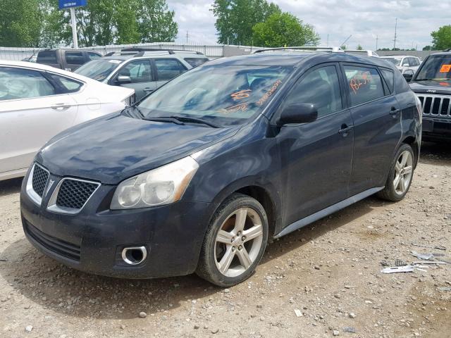 5Y2SP67099Z450378 - 2009 PONTIAC VIBE BLACK photo 2