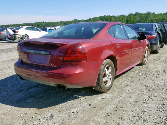 2G2WP522641350488 - 2004 PONTIAC GRAND PRIX RED photo 4