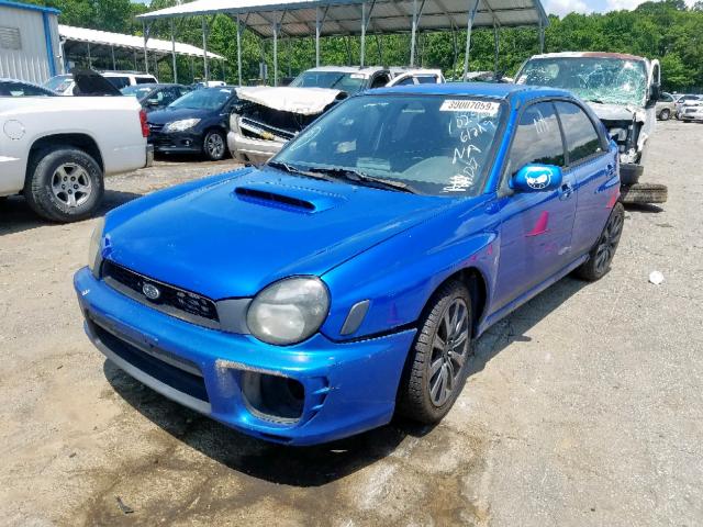 JF1GD29652G525318 - 2002 SUBARU IMPREZA WR BLUE photo 2