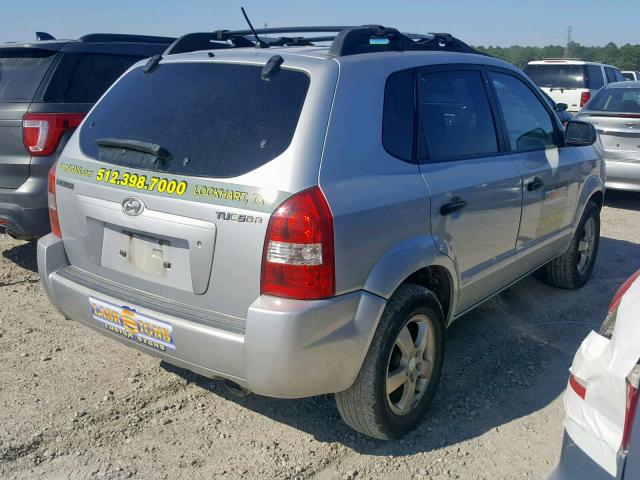 KM8JM12B46U466864 - 2006 HYUNDAI TUCSON GL SILVER photo 4