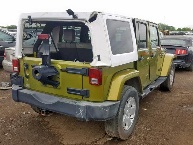 1J8GA59197L118571 - 2007 JEEP WRANGLER S GREEN photo 4