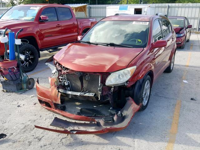 5Y2SL63855Z443624 - 2005 PONTIAC VIBE RED photo 2