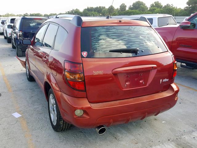 5Y2SL63855Z443624 - 2005 PONTIAC VIBE RED photo 3