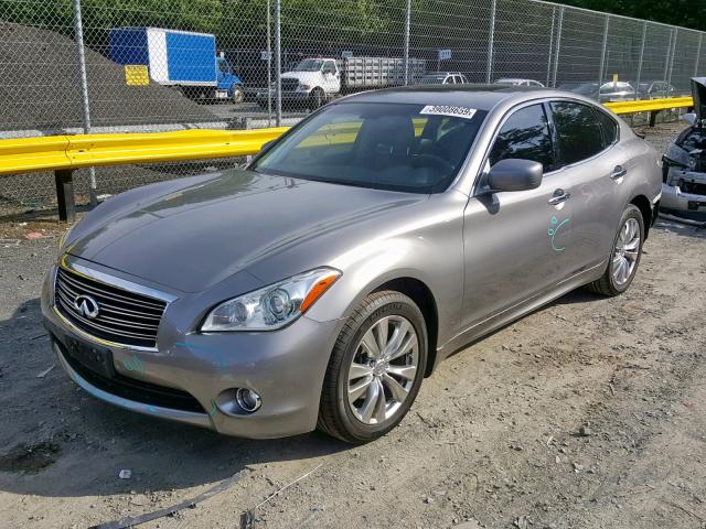 JN1BY1AR2DM603313 - 2013 INFINITI M37 X GRAY photo 2