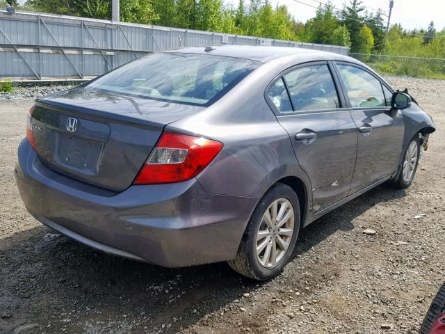 2HGFB2F99CH006628 - 2012 HONDA CIVIC EXL GRAY photo 4