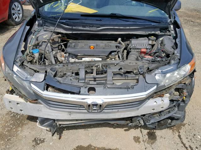 2HGFB2F99CH006628 - 2012 HONDA CIVIC EXL GRAY photo 7