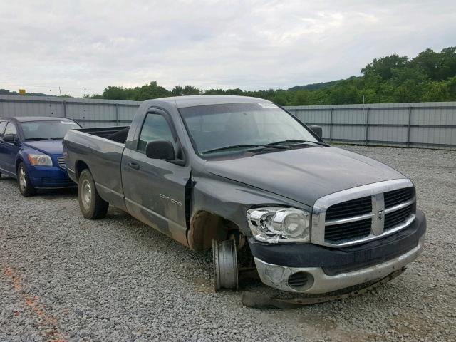 1D7HA16P37J510492 - 2007 DODGE RAM 1500 S GRAY photo 1