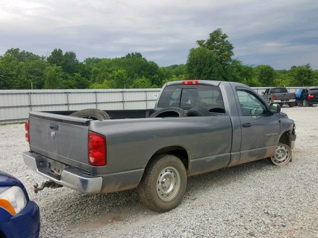 1D7HA16P37J510492 - 2007 DODGE RAM 1500 S GRAY photo 4