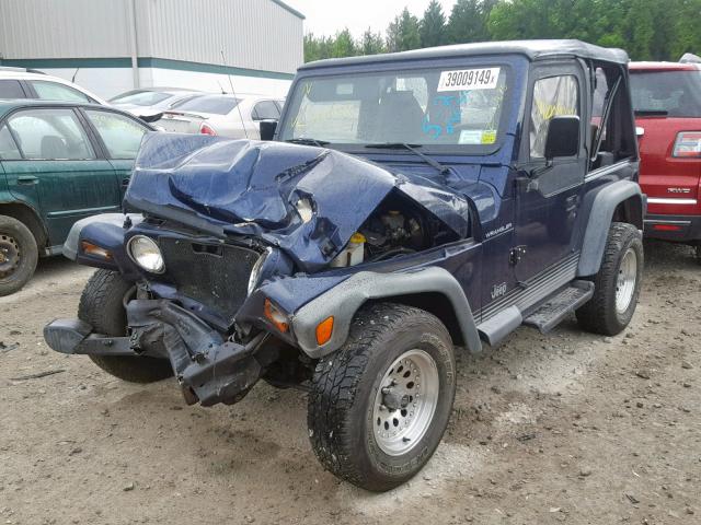 1J4FY29P7VP457413 - 1997 JEEP WRANGLER / BLUE photo 2