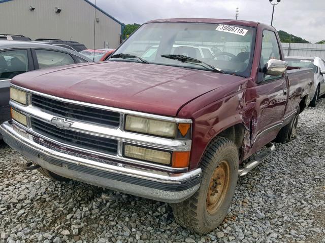 1GCEK14K8RE169930 - 1994 CHEVROLET GMT-400 K1 BURGUNDY photo 2