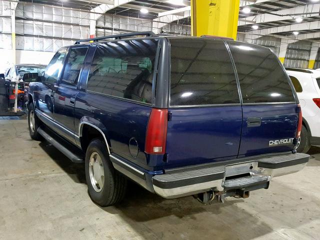 1GNFK16R7TJ394120 - 1996 CHEVROLET SUBURBAN K BLUE photo 3