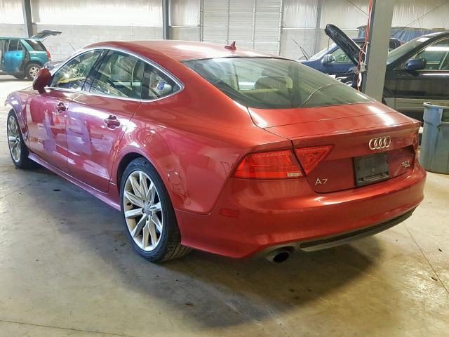 WAUSGAFC8CN007908 - 2012 AUDI A7 PRESTIG RED photo 3