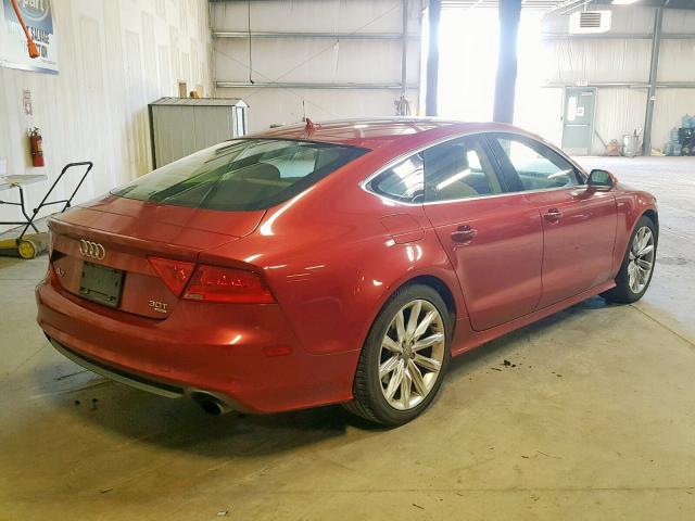 WAUSGAFC8CN007908 - 2012 AUDI A7 PRESTIG RED photo 4