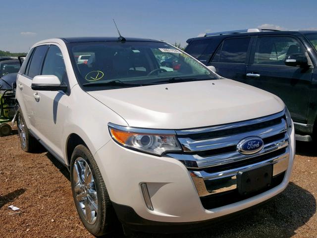 2FMDK3KC7EBA17612 - 2014 FORD EDGE LIMIT WHITE photo 1