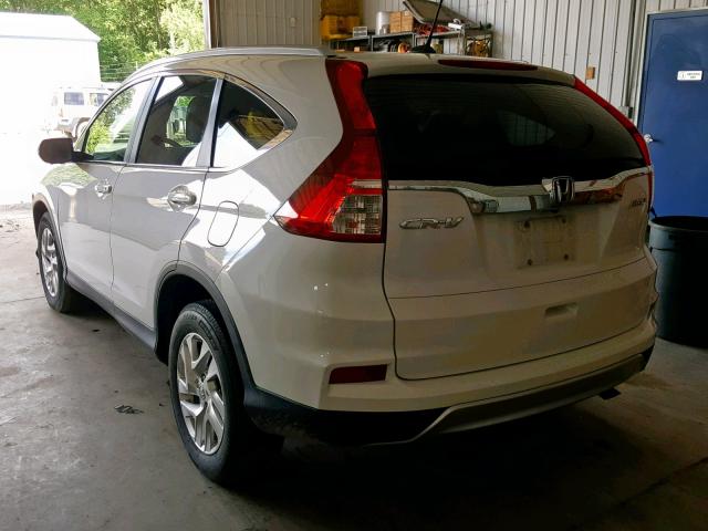 5J6RM4H70FL007133 - 2015 HONDA CR-V EXL WHITE photo 3