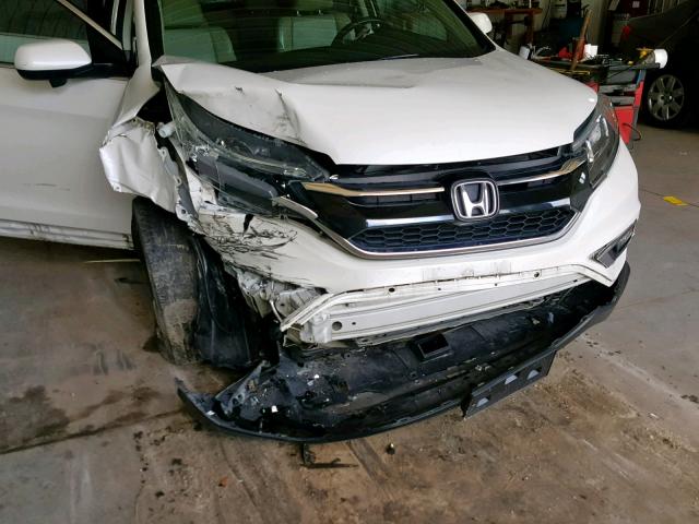 5J6RM4H70FL007133 - 2015 HONDA CR-V EXL WHITE photo 9