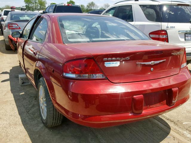 1C3EL56R45N593263 - 2005 CHRYSLER SEBRING TO RED photo 3