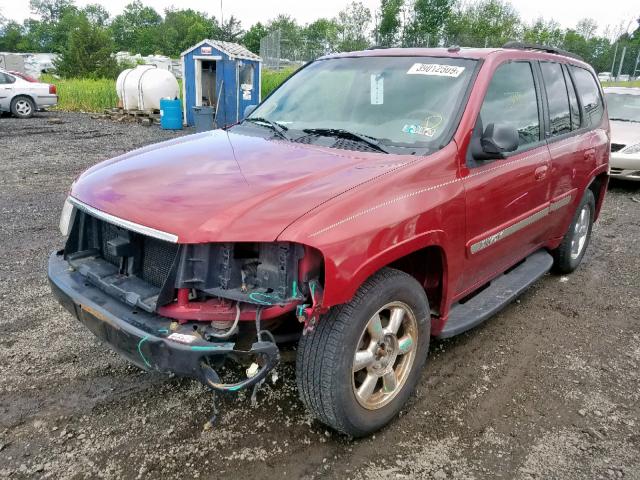 1GKDT13S542102629 - 2004 GMC ENVOY RED photo 2