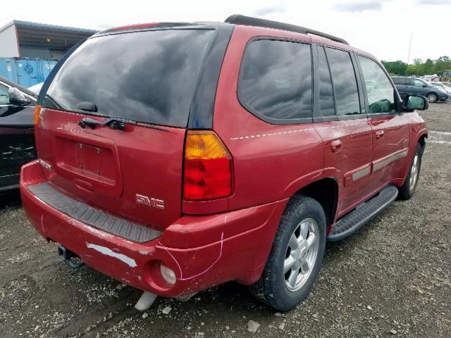 1GKDT13S542102629 - 2004 GMC ENVOY RED photo 4