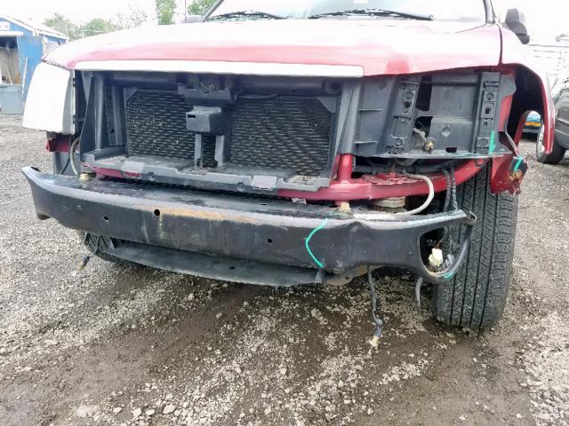 1GKDT13S542102629 - 2004 GMC ENVOY RED photo 9