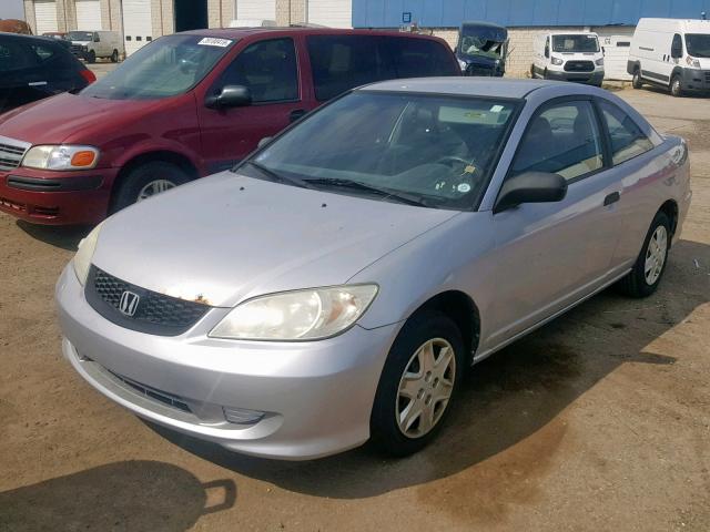 1HGEM22154L078744 - 2004 HONDA CIVIC DX V SILVER photo 2