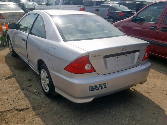 1HGEM22154L078744 - 2004 HONDA CIVIC DX V SILVER photo 3