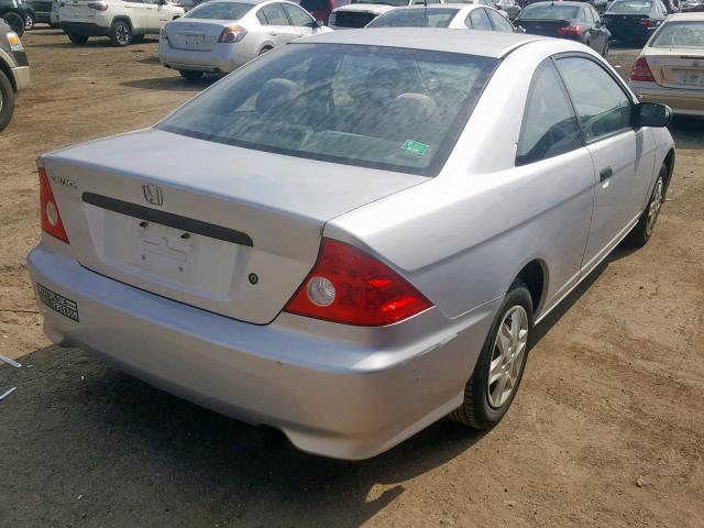 1HGEM22154L078744 - 2004 HONDA CIVIC DX V SILVER photo 4