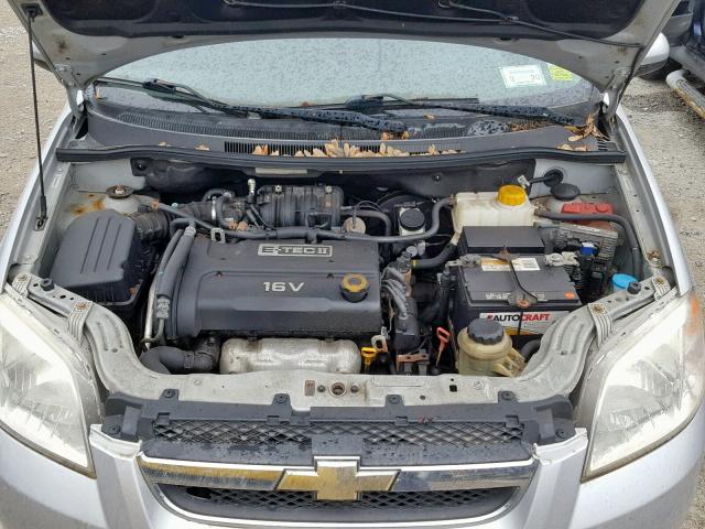 KL1TD56678B008534 - 2008 CHEVROLET AVEO BASE Сұр фото 7