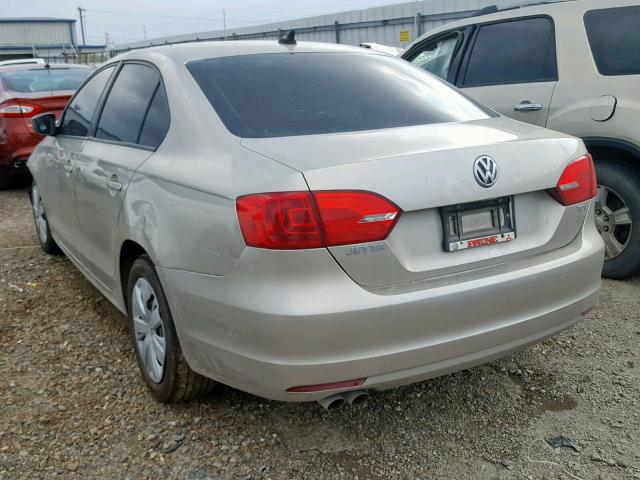 3VWLL7AJ7EM289173 - 2014 VOLKSWAGEN JETTA TDI TAN photo 3