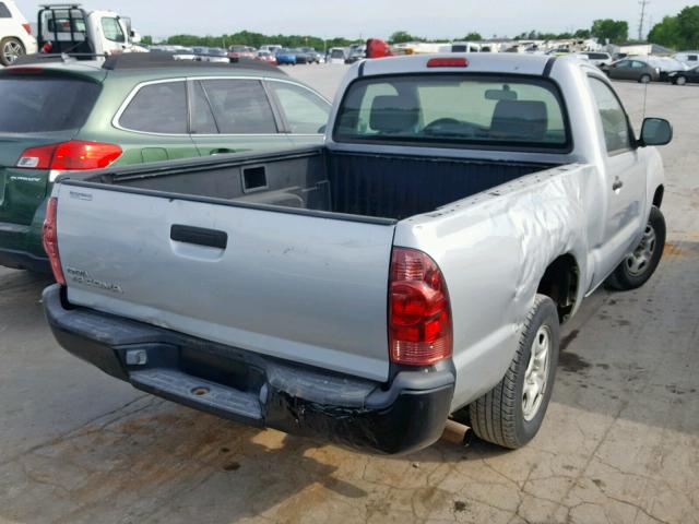 5TENX22N56Z228011 - 2006 TOYOTA TACOMA SILVER photo 4