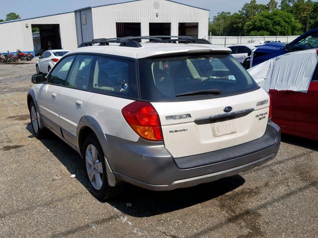 4S4BP85C354364687 - 2005 SUBARU LEGACY OUT WHITE photo 3