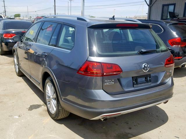 3VWH17AU2HM538876 - 2017 VOLKSWAGEN GOLF ALLTR GRAY photo 3