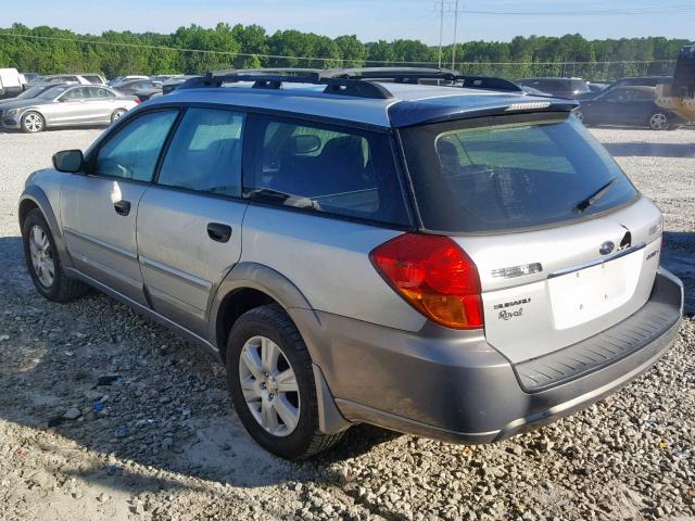 4S4BP61C757345164 - 2005 SUBARU LEGACY OUT SILVER photo 3