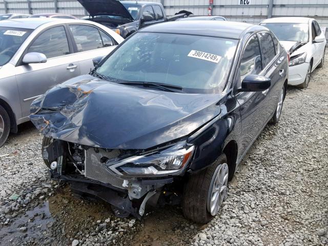 3N1AB7AP2KY275447 - 2019 NISSAN SENTRA S BLACK photo 2