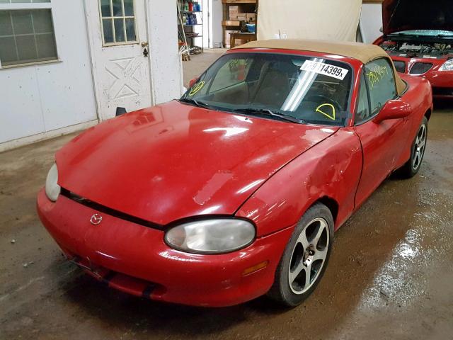 JM1NB3533X0102262 - 1999 MAZDA MX-5 MIATA RED photo 2