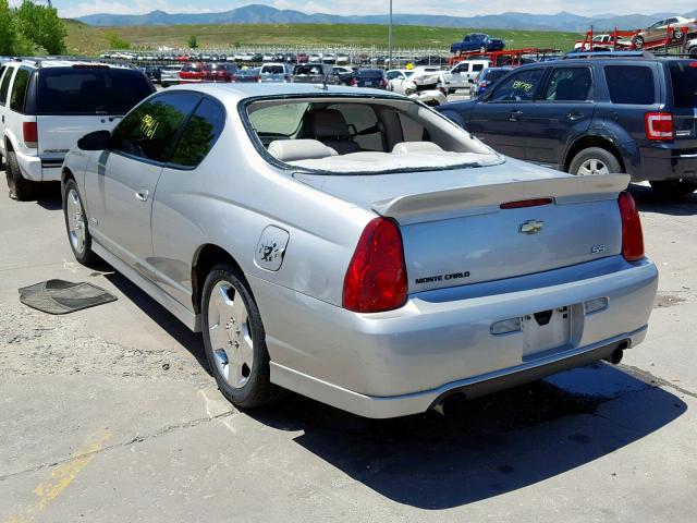 2G1WL16C269377266 - 2006 CHEVROLET MONTE CARL SILVER photo 3