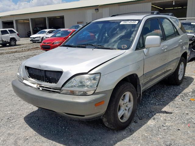 JTJHF10U120292123 - 2002 LEXUS RX 300 SILVER photo 2