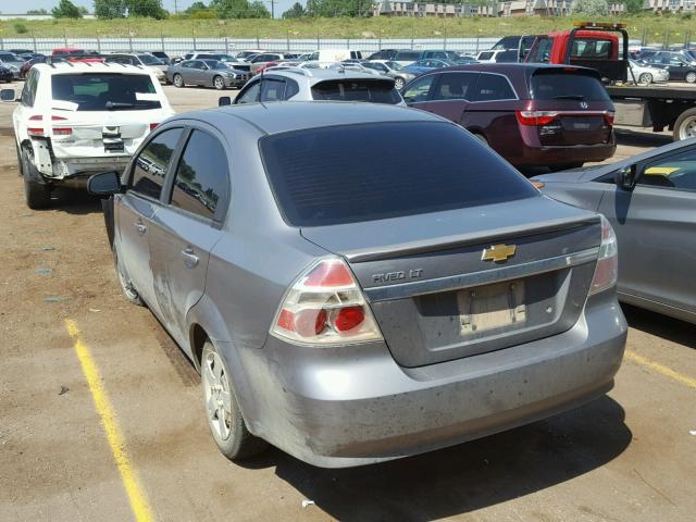 KL1TD5DE9AB132725 - 2010 CHEVROLET AVEO LS GRAY photo 3