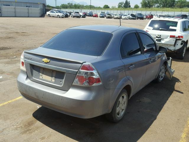 KL1TD5DE9AB132725 - 2010 CHEVROLET AVEO LS GRAY photo 4