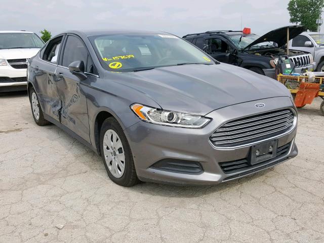 3FA6P0G73ER157639 - 2014 FORD FUSION S GRAY photo 1