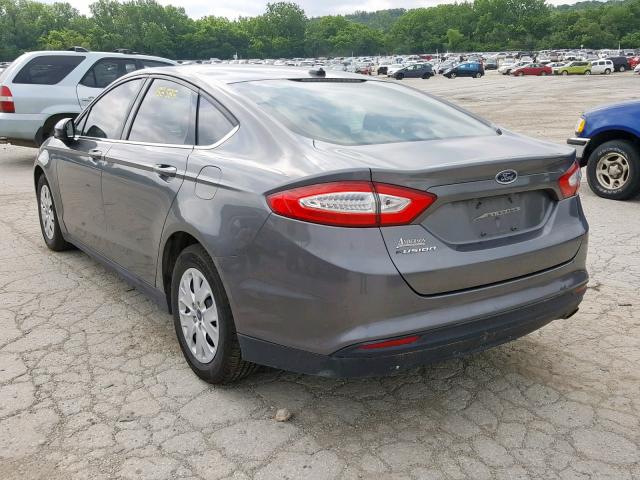 3FA6P0G73ER157639 - 2014 FORD FUSION S GRAY photo 3